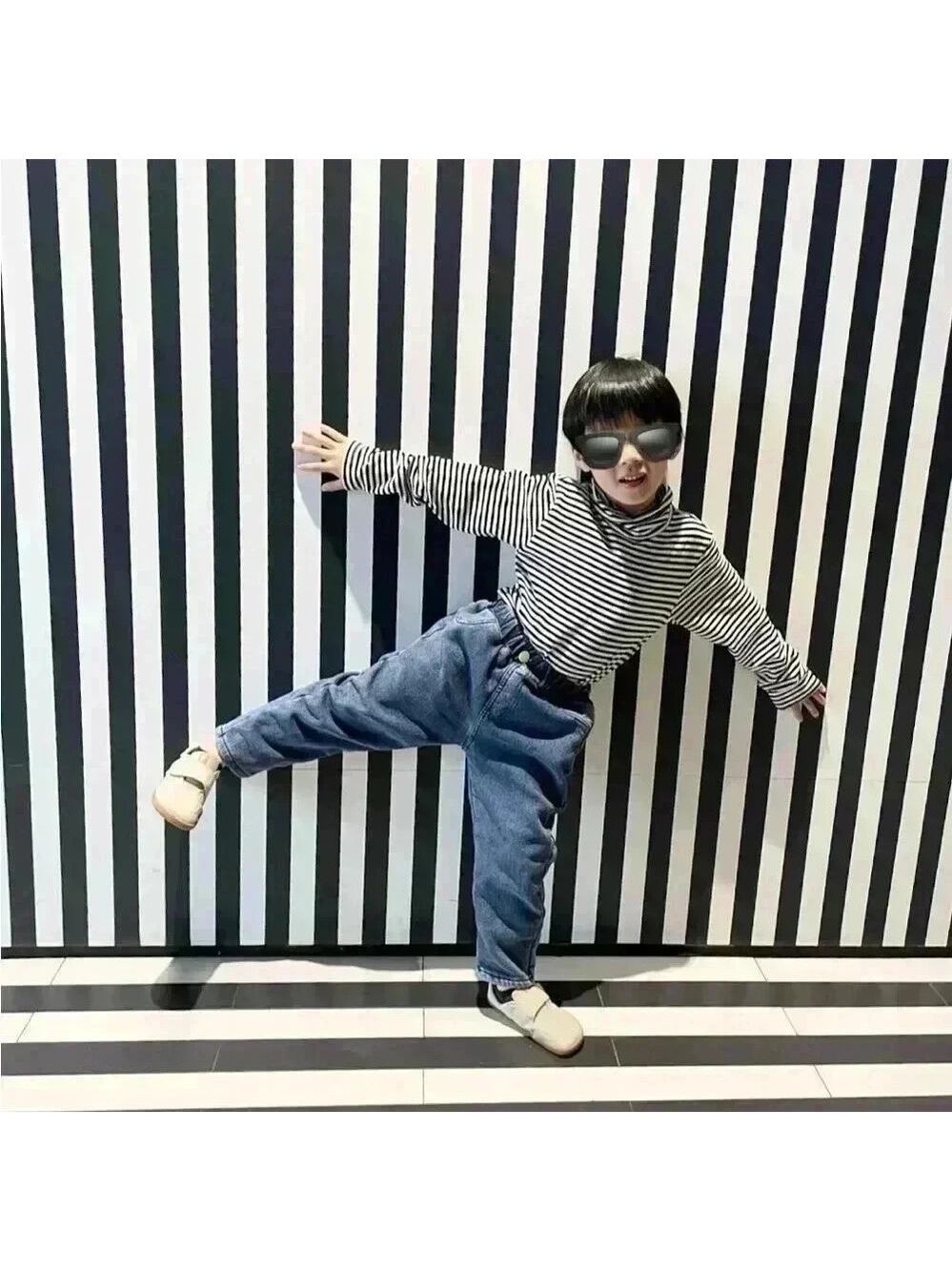 Jeans Fleece Warm Pants Kids Size 4-5